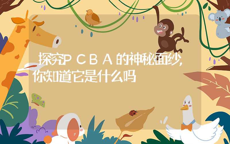 探究PCBA的神秘面纱,你知道它是什么吗