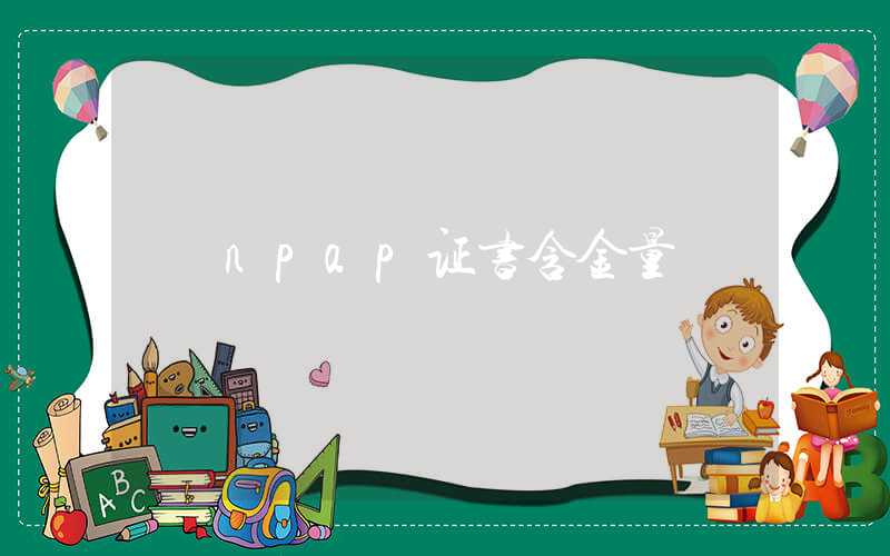 npap证书含金量