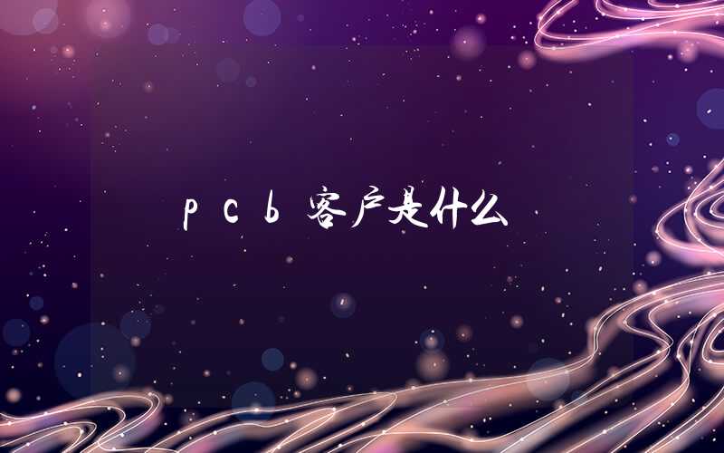 pcb客户是什么